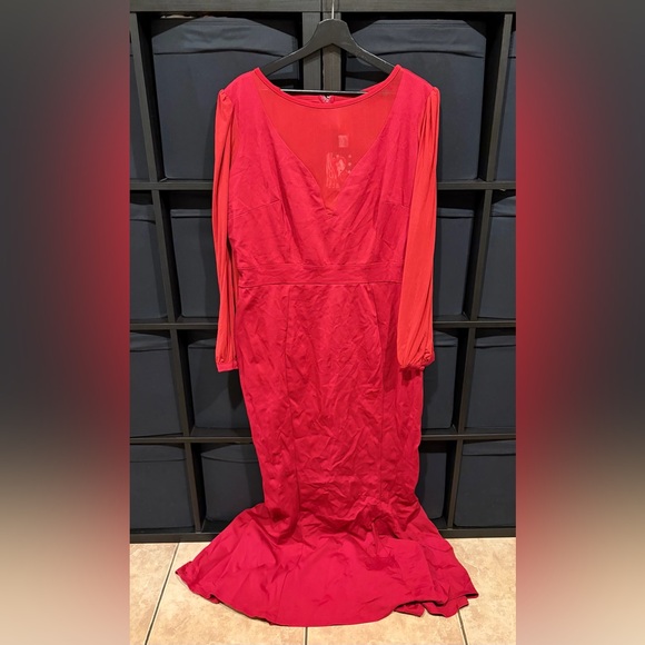 Pinup Couture PUG Deadly Dames Mila Gown In Merlot Size 3XL NWT - Picture 2 of 9